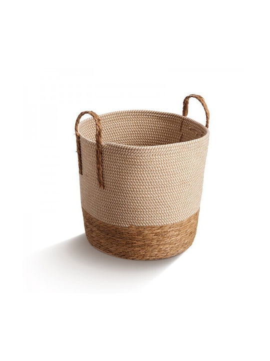 JK Home Decoration Σετ Διακοσμητικά Καλάθια Μπαμπού Μπεζ 3τμχ