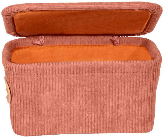 Wenko Декоративна Текстилна Кошница с Капак и Дръжки Оранжева 19x10x14см