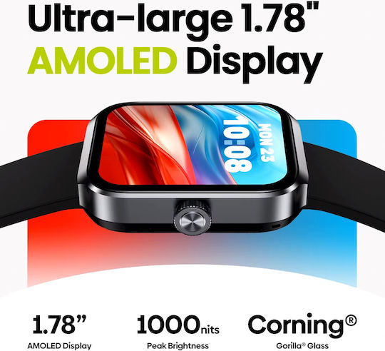 Zeblaze Beyond 3 Plus Aluminium 37mm Smartwatch με Παλμογράφο (Μαύρο - M/L)