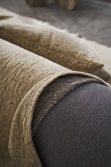 Gofis Home Yrsa Cuverturi Pentru Canapea De Fotoliu Chenille 180x180cm Gold Grain 141/04