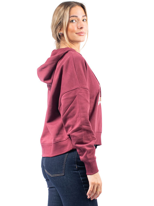 Guess Women's Hooded Sweatshirt Red Wine