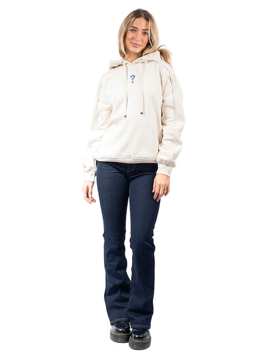 Women's Sweatshirt Hooded Beige