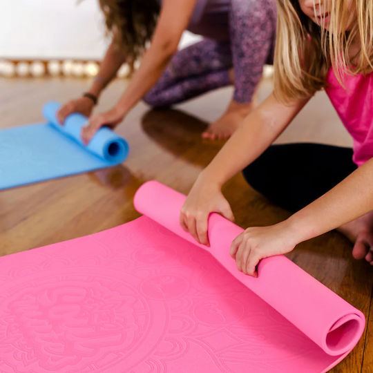 Eco-friendly Yoga Mat Adults Sun Moon Pink