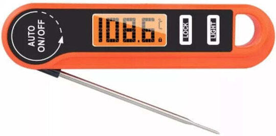 Termometru Digital pentru Alimente Citire Instantanee Măsoară 50°C până la +300°C Portocaliu