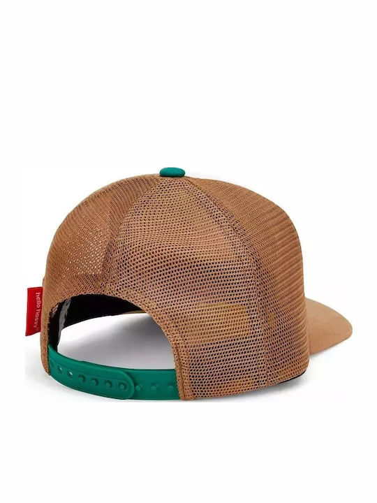 Hello Hossy Kids' Hat Jockey Fabric Brown