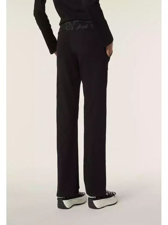 Freddy Women's High-waisted Fabric Trousers Floral Black