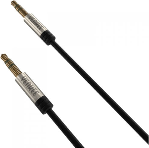 Yenkee 3,5mm Klinkenkabel 3,5mm Stecker - 3,5mm Stecker Silber 1m YCA 201 BSR