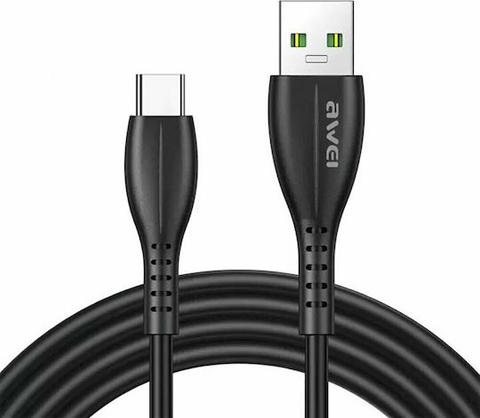 Awei CL-110T USB 2.0 Cable USB-C male - USB-A Μαύρο 1m 887974