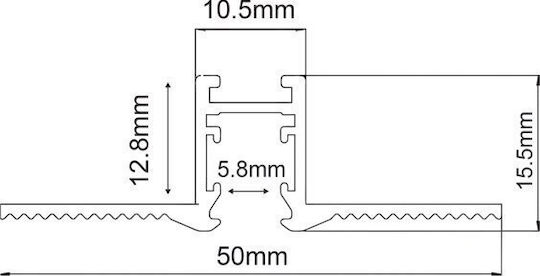 Aca Mounting Rail for Lighting Fixtures made of Aluminum Black TMT1MB