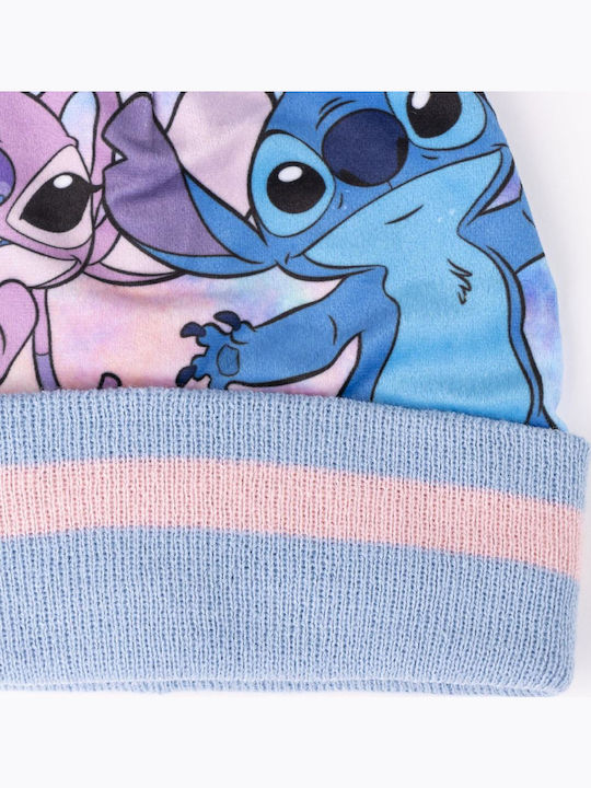 Kids Beanie Set with Scarf & Gloves Knitted Blue 3pcs