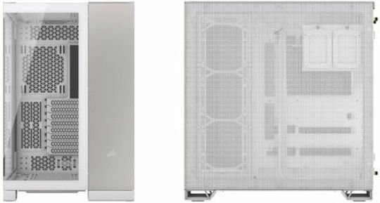 Corsair 6500X Gaming Midi Tower Κουτί Υπολογιστή με Πλαϊνό Παράθυρο Λευκό/Γκρι Σατινέ