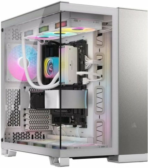 Corsair 6500X Gaming Midi Tower Κουτί Υπολογιστή με Πλαϊνό Παράθυρο Λευκό/Γκρι Σατινέ