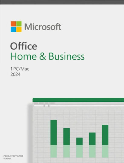 Microsoft Office Home and Business 2024 2024 English Compatible with Mac/Windows for 1 User Eurozone Medialess P8