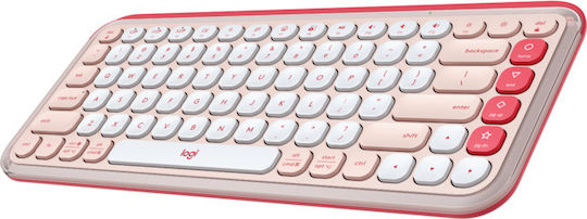 Logitech Pop Icon Wireless Bluetooth Keyboard Only English US Pink