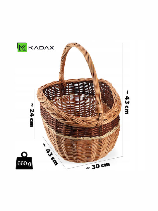 Kadax Decorative Basket Wicker Beige