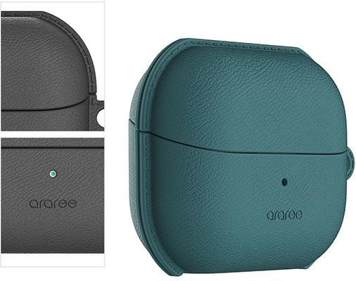 Araree Pops Hülle Silikon / Leder in Blau Farbe für Samsung Galaxy Buds 3 / 3 FE / 3 Pro