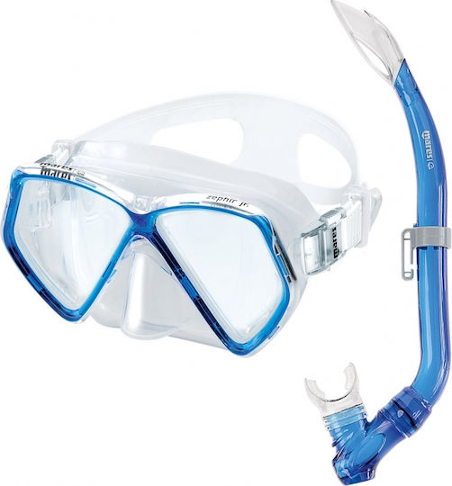 Mares Μάσκα Θαλάσσης Silicone with Snorkel Kids Zephir in Transparent color