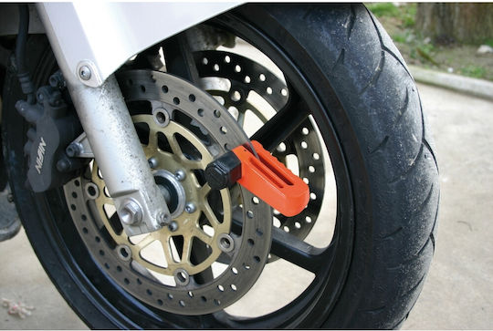 Moto Discovery Motorcycle Disc Brake Lock with 10mm Pin in Red