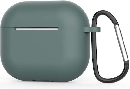 Techsuit Hülle Silikon mit Haken in Türkis Farbe für Apple AirPods 4