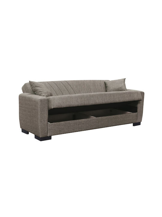 Galaxy Three-Seater Couch Bed with Storage Space Brown 210x78x78 cm E9938,2
