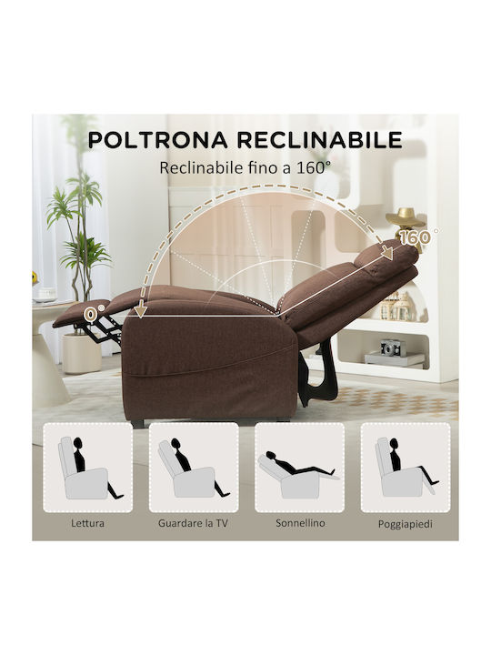 Relax Armchair with Footstool Coffee 69x85x100cm