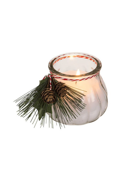 Out of the Blue Christmas White Candle 9x8cm