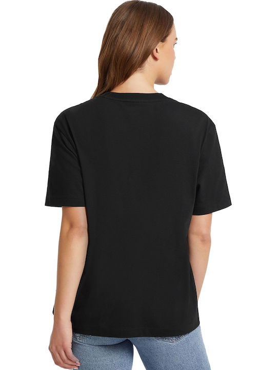 Women's Blouse Cotton Short Sleeve Jet Black