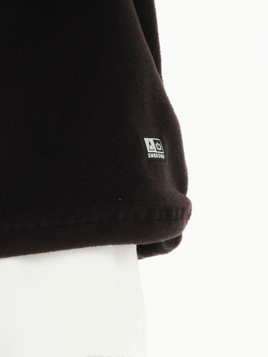 Women's Long Sleeve Sweater with Zipper Black