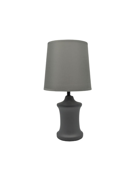 Ankor Ceramic Table Lamp for Socket E14 with Gray Shade and Base