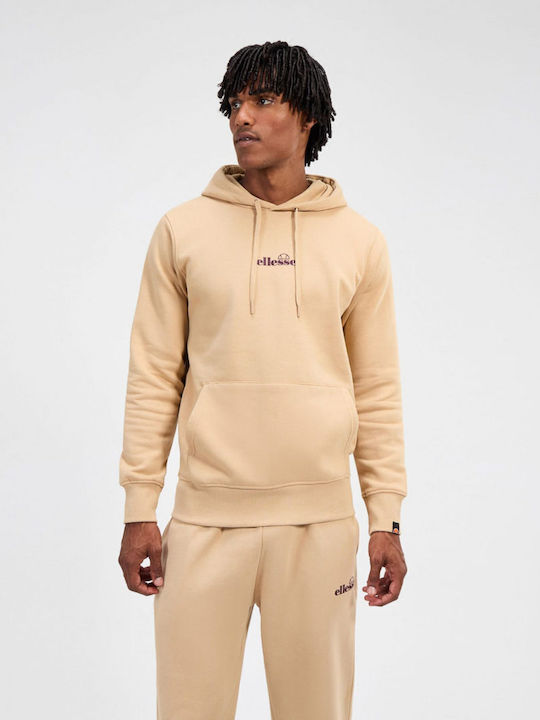 Ellesse Φούτερ Μπεζ με Κουκούλα