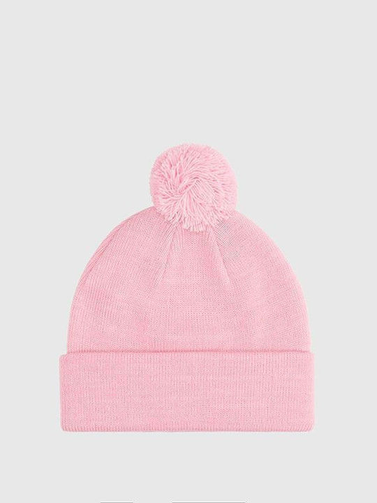 Beanie Ανδρικός Σκούφος Πλεκτός σε Ροζ χρώμα