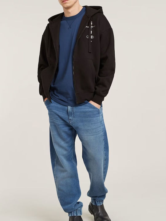 Back Sweatshirt with Hood Black