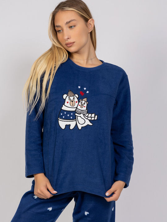 Sexen Winter Women's Pyjama Set Blue