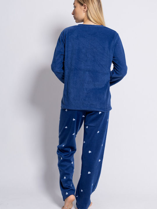 Sexen Winter Women's Pyjama Set Blue