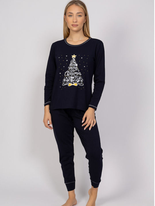 Sexen Winter Women's Pyjama Set Blue