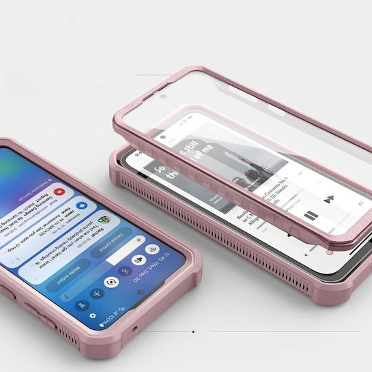 Strapazierfähige Hülle Samsung Galaxy S23 Fe Dexnor Vollschutz Zwei Rahmen Dunkelblau