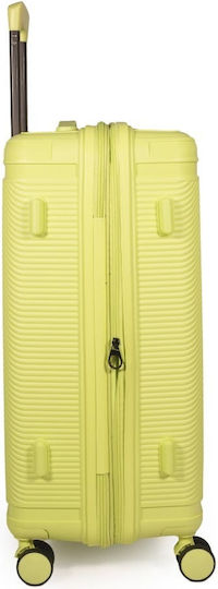 Cardinal Medium Travel Suitcase Hard lemon yellow with 4 Wheels Height 58cm