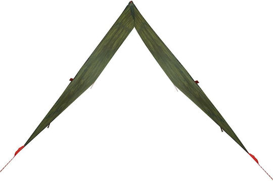 vidaXL Shade Sail Green With Hoop & with PU Coating 4.2x4.51m 62gr/m²