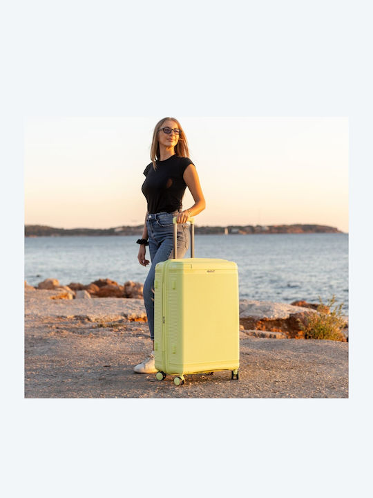 Cardinal 2019 Μεσαία Βαλίτσα Ταξιδίου Σκληρή lemon yellow με 4 Ρόδες Ύψους 69εκ.