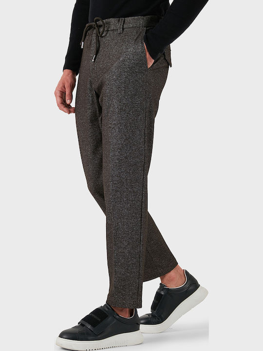 Ανδρικό Παντελόνι Chino Ελαστικό Regular Fit Καφέ