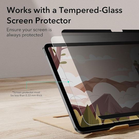 ESR Magnetic 0.33mm Privacy Screen Protector (iPad Pro 2024 / 2025 13") Μαύρο