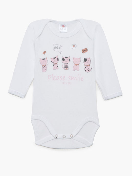Pretty Baby Σετ Κορμάκια Λευκο 6τμχ