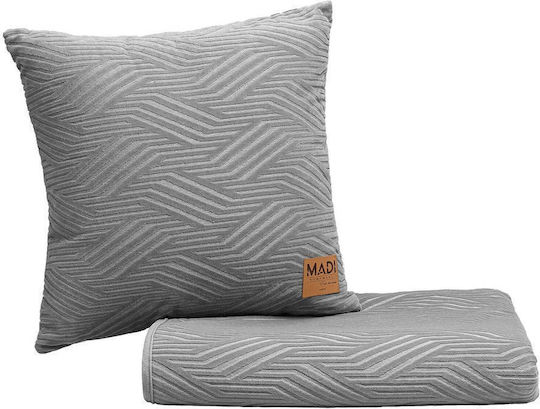 Madi Desert Armchair Throw Jacquard 180x180cm Gray 21488-00