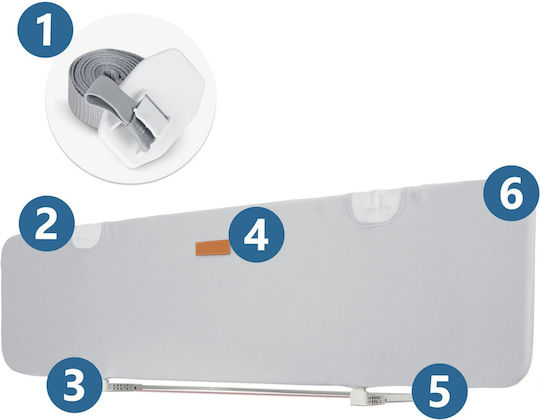 Nukido Bară de protecție pentru pat din Plastic în Culoare Gri 150x44cm 1buc