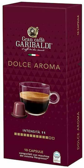 Garibaldi Κάψουλες Espresso Dolce Aroma Συμβατές με Μηχανή Nespresso 10caps