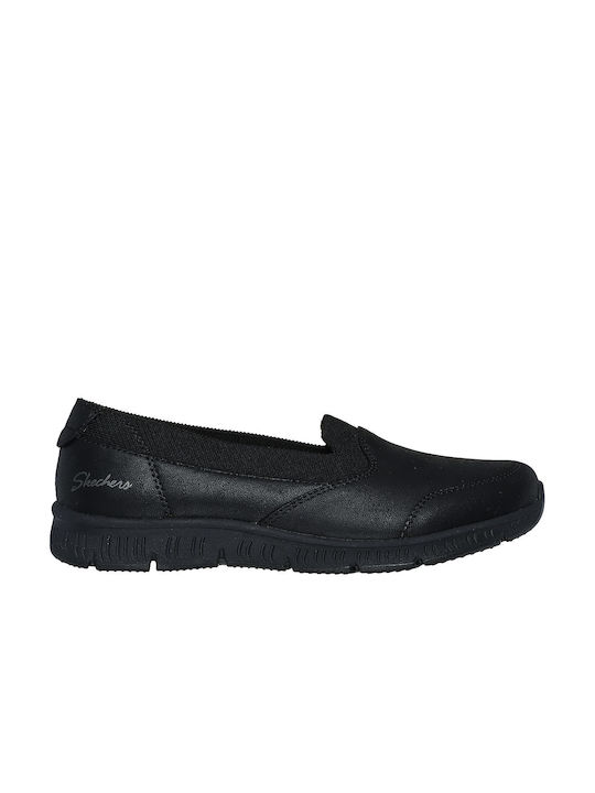 Skechers Women's Leather Slip-Ons Black