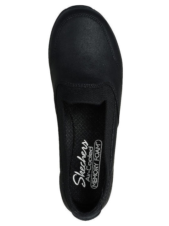 BeCool Women's Leather Black Slip-Ons