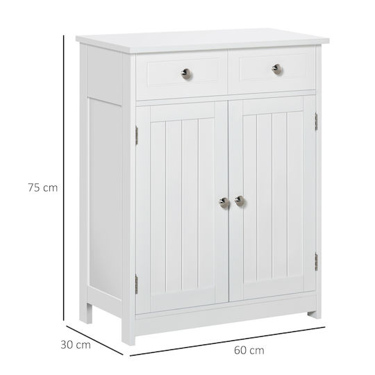Kleankin Countertop without Sink L60xW30xH75cm White