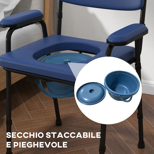 HomCom Toilet Chair with Backrest 713-149V00BU