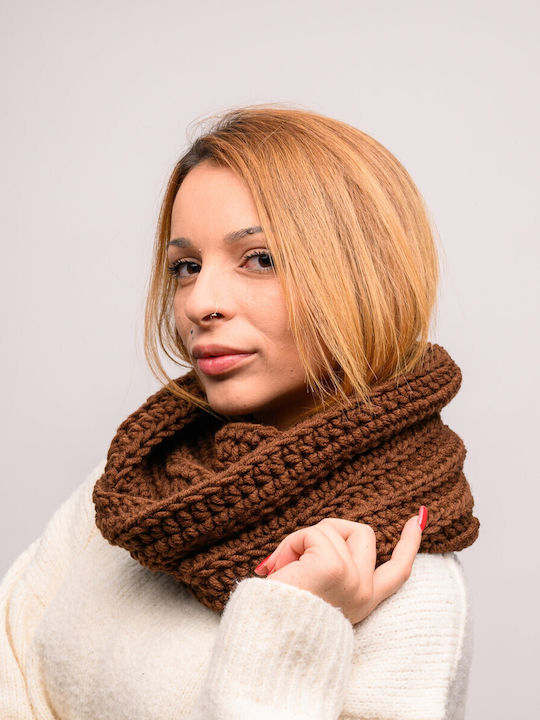 Women's Knitted Neck Warmer Brown